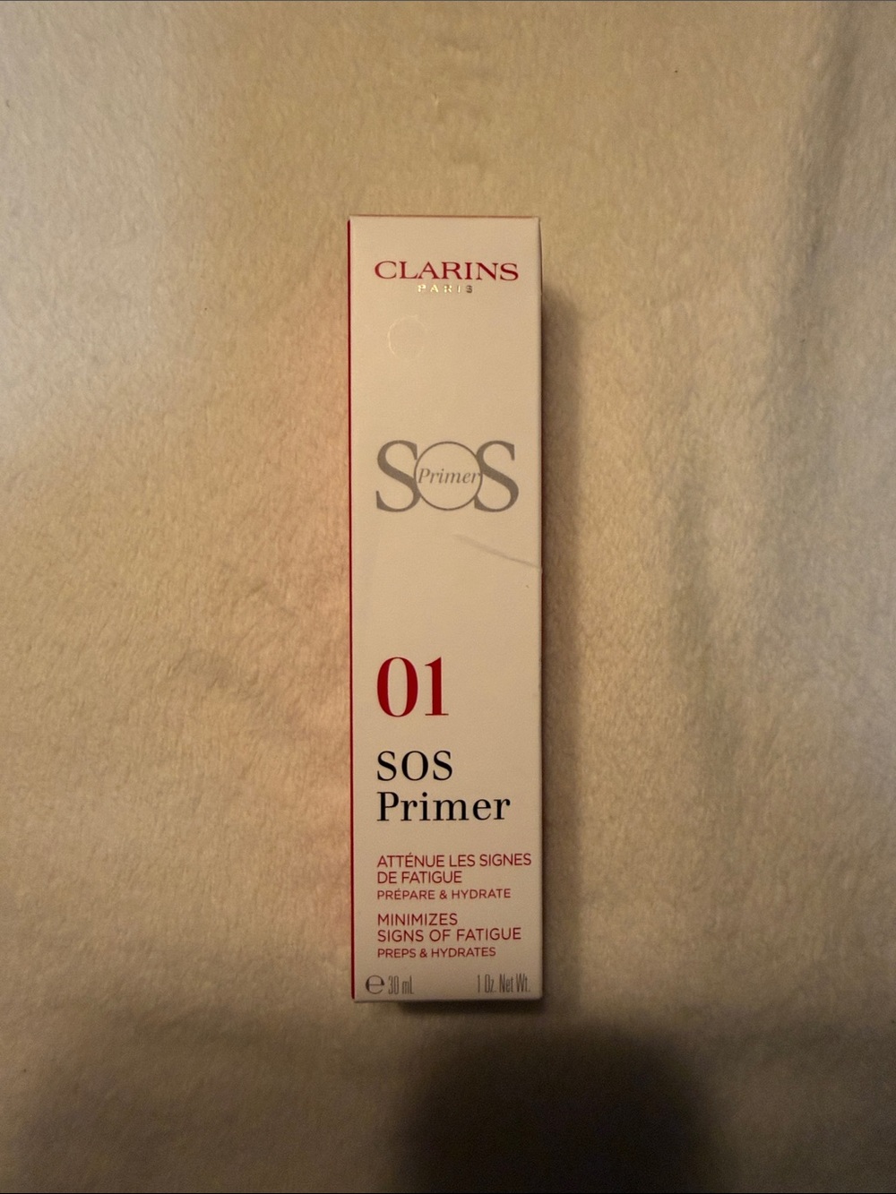 Clarins SOS Primer 01 - White and Red Packaging